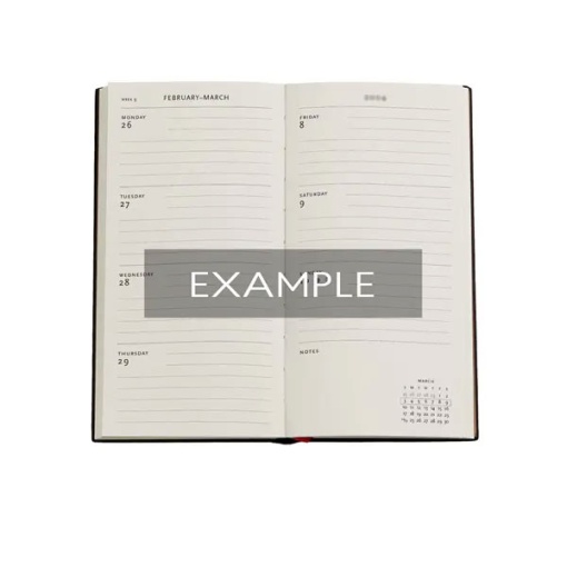 Agenda semanal 95x180mm 2026 PAPERBLANKS Slim Kara-Ori Pink