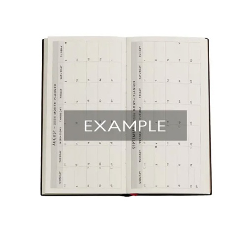 Agenda semanal 95x180mm 2026 PAPERBLANKS Slim Kara-Ori Pink