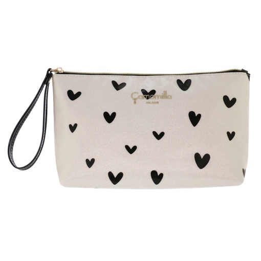 BOLSA CAMOMILLA LOVE ME BRANCO/PRETO 14X25X8CM 19770
