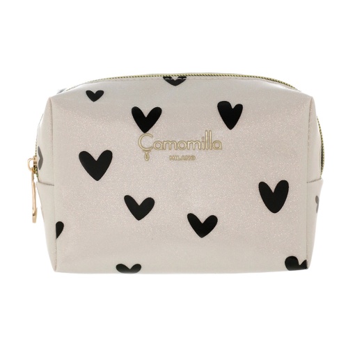 BOLSA CAMOMILLA LOVE ME BRANCO/PRETO 10,5X15,5X6,5CM 19763