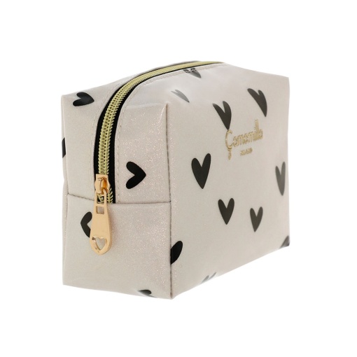BOLSA CAMOMILLA LOVE ME BRANCO/PRETO 10,5X15,5X6,5CM 19763