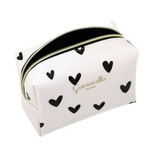 BOLSA CAMOMILLA LOVE ME BRANCO/PRETO 10,5X15,5X6,5CM 19763