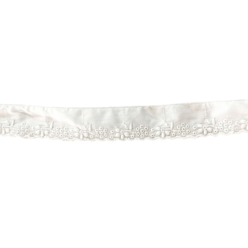 Fita de tecido bordado nº 32 23mm branco (metro)
