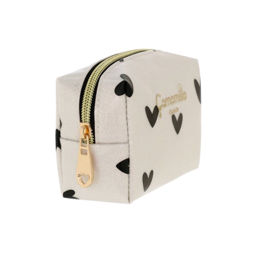 BOLSA CAMOMILLA LOVE ME BRANCO/PRETO 8X11,5X5CM 19765