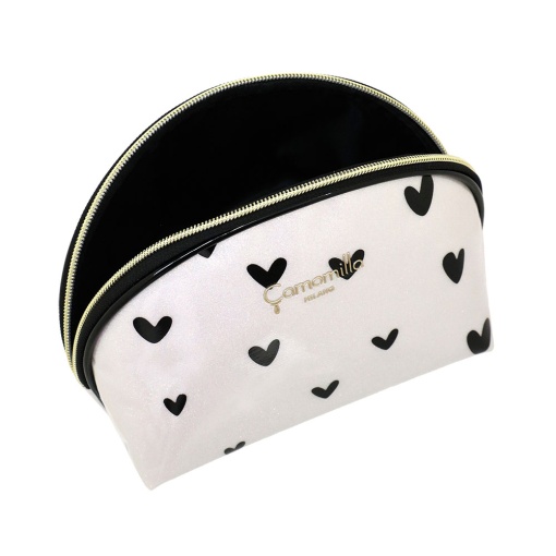 BOLSA CAMOMILLA LOVE ME BRANCO/PRETO 13X22X10CM 19757