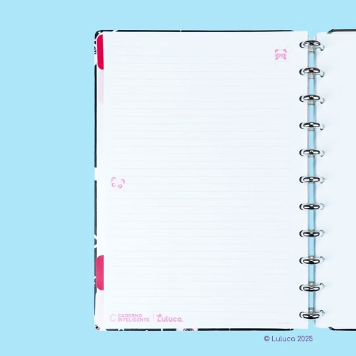 Caderno inteligente grande (215x280mm) pautado Pandalu Star by Luluca