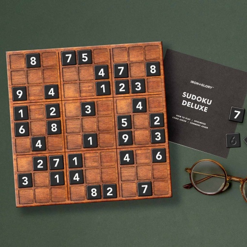 Sudoku deluxe XL em caixa de madeira IRON & GLORY LK