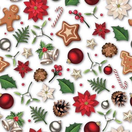Papel de embrulho JOL Natal 70x100cm ícones