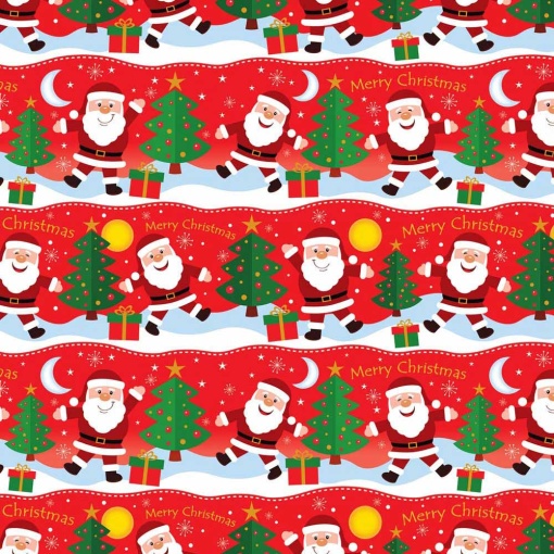 Papel de embrulho JOL Natal 70x100cm Pai Natal