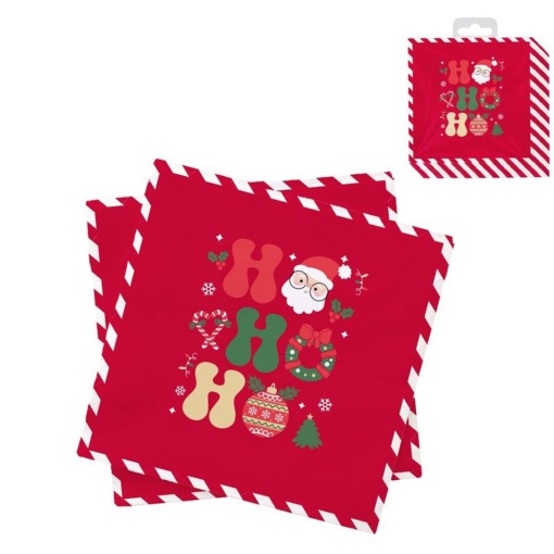 Guardanapos 33x33cm (20 unidades) Ho Ho Ho D'CASA