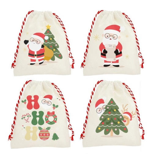 Saco de tecido Natal 12x14cm sortido D'CASA