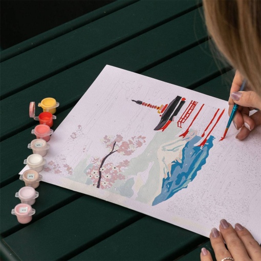 Pintar por números La Petite Épicerie Petit Pinceau 24,5x32,5cm - Monte Fuji
