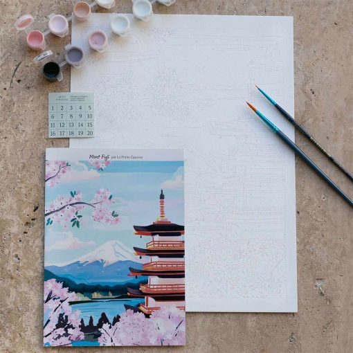 Pintar por números La Petite Épicerie Petit Pinceau 24,5x32,5cm - Monte Fuji