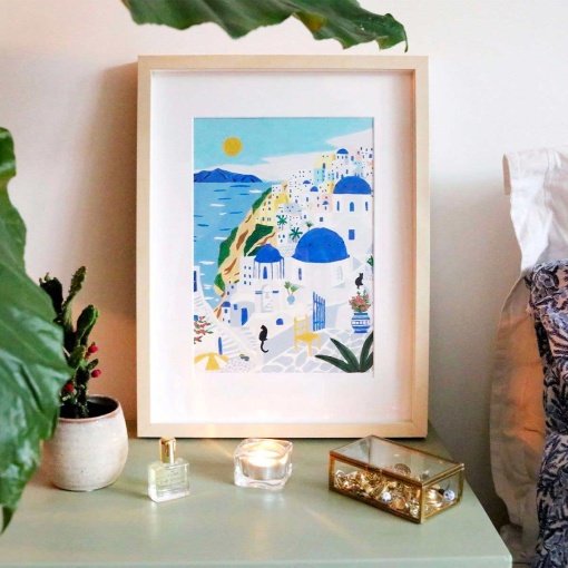 Pintar por números La Petite Épicerie Petit Pinceau 24,5x32,5cm - Santorini