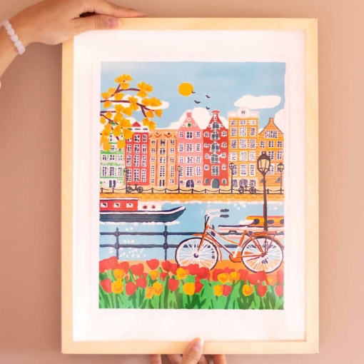 Pintar por números La Petite Épicerie Petit Pinceau 24,5x32,5cm - Amsterdão
