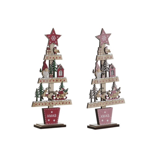 Árvore de Natal de madeira Xmas 13x4x29cm sortido