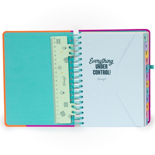 Agenda diária Wonder A5 2026 espiral MR.WONDERFUL "Continua a tentar" + esferográfica apagável