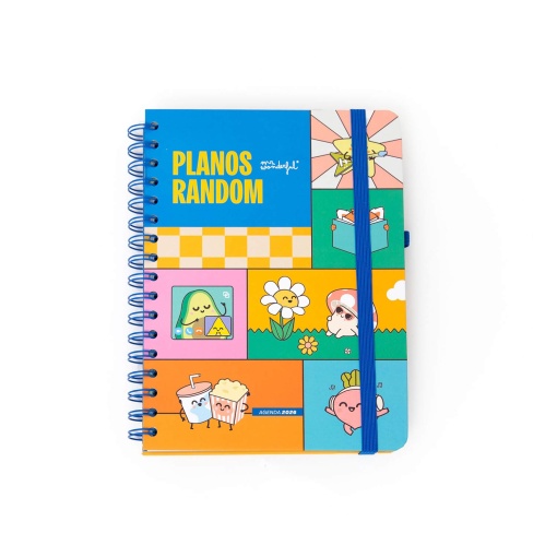 Agenda semanal Wonder A5 2026 espiral MR.WONDERFUL "Planos random" + esferográfica apagável
