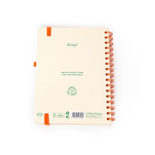 Agenda semanal Office A5 2026 espiral MR.WONDERFUL "Sem regras, só atitude" + esferográfica apagável