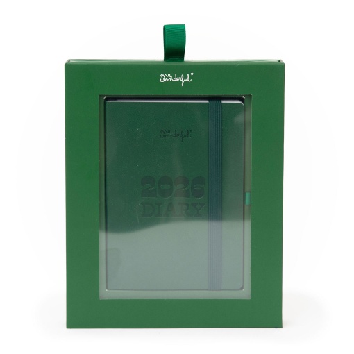 Agenda semanal Pocket 128x172mm 2026 MR.WONDERFUL verde