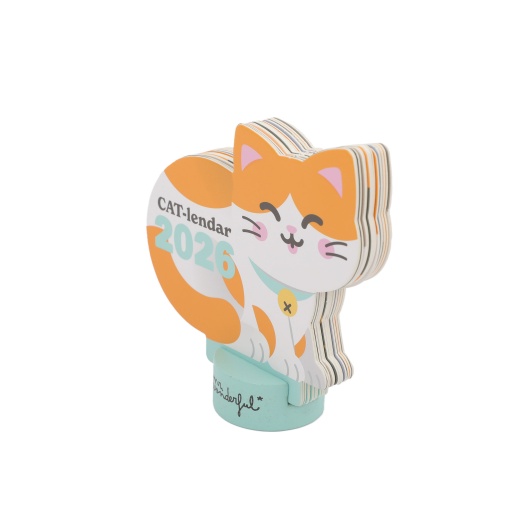 Calendário de mesa com base 2026 MR.WONDERFUL "Meow-lendar"