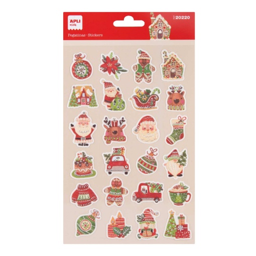 Autocolantes APLI Kids Xmas - 1 folha
