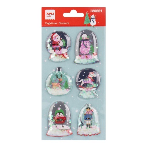 Autocolantes APLI Kids bola de neve - 1 folha