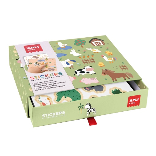 Stickers geométricos - animais e o seu habitat APLI Kids
