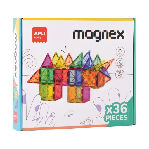 Jogo de construção magnético Magnex 36 peças APLI Kids