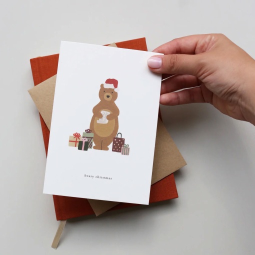 Postal KARTOTEK Christmas Bear "Berry Christmas"