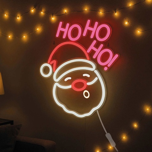 Placa LED com efeito néon It's a Sign - Pai Natal LEGAMI It's Christmas Time