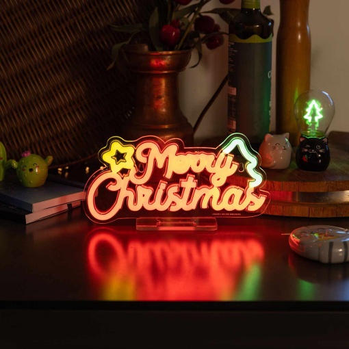 Placa LED com efeito néon It's a Sign - Merry Christmas LEGAMI It's Christmas Time