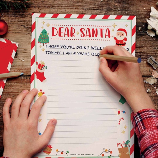 Kit para escrever carta ao Pai Natal LEGAMI It's Christmas Time