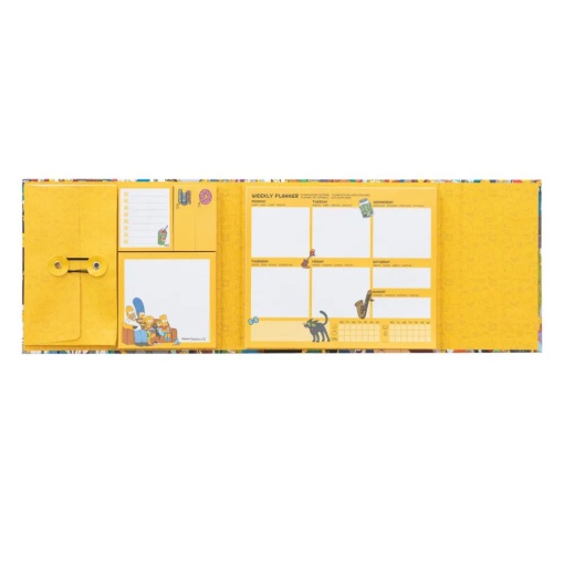 Planificador semanal com notas adesivas THE SIMPSONS