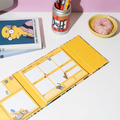 Planificador semanal com notas adesivas THE SIMPSONS