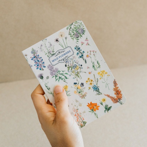Conjunto 3 cadernos A6 Wild Flowers