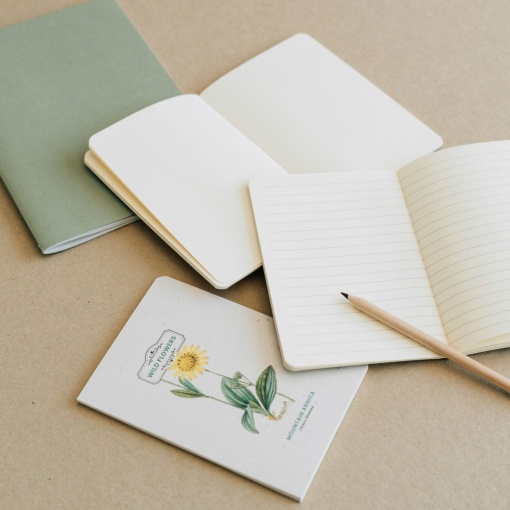 Conjunto 3 cadernos A6 Wild Flowers