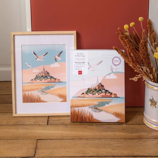 Pintar por números La Petite Épicerie Petit Pinceau 24,5x32,5cm - Monte Saint Michel