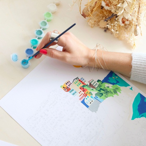 Pintar por números La Petite Épicerie Petit Pinceau 24,5x32,5cm - Cinque Terre