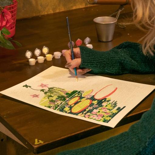 Pintar por números La Petite Épicerie Petit Pinceau 24,5x32,5cm - Estufa de nenúfares