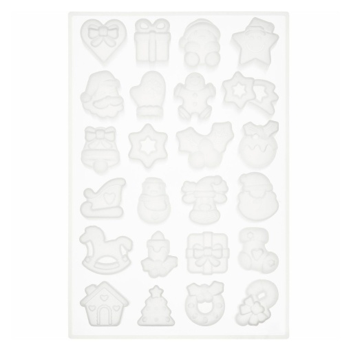 Molde de silicone 24 motivos de Natal 21,5x14,5x2cm RICO DESIGN