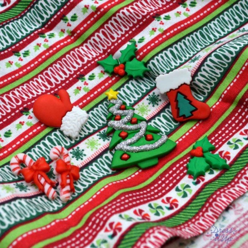 Botões Dress It Up Natal - 9 unidades