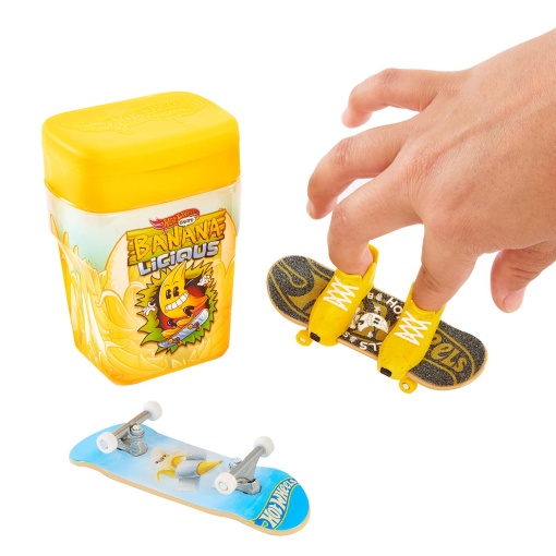 HOT WHEELS Skate de dedos (2 unidades) com frasco de aroma Banana Licious Mattel HTP10/HVK79