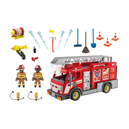 PLAYMOBIL City Action carro dos bombeiros com luzes e som