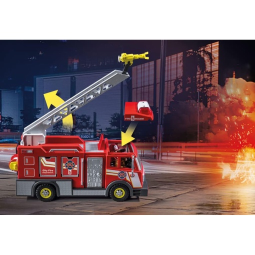 PLAYMOBIL City Action carro dos bombeiros com luzes e som