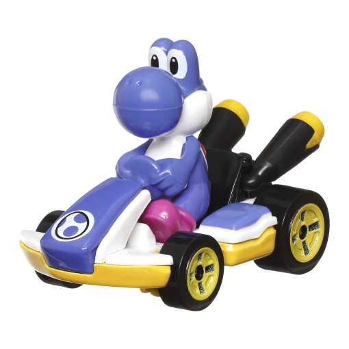 HOT WHEELS Mario Kart carro + figura Blue Yoshi Mattel GBG25/GRN23