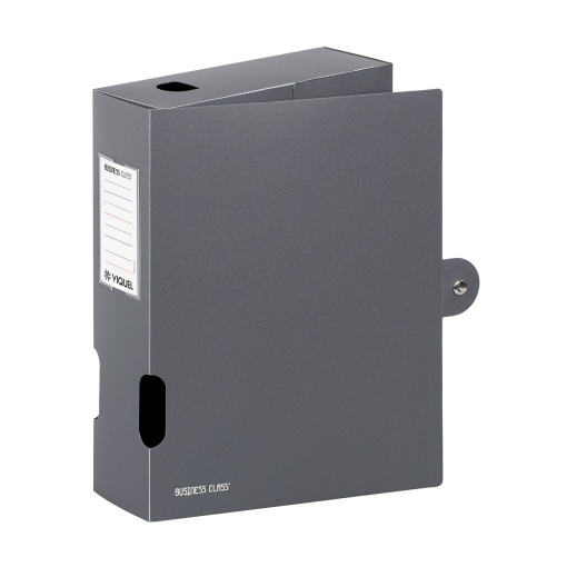 Caixa de arquivo morto VIQUEL Business Class A4 lombada de 80mm cinza