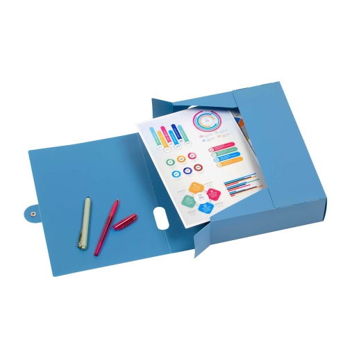 Pasta de arquivo morto VIQUEL Business Class A4 lombada de 80mm azul