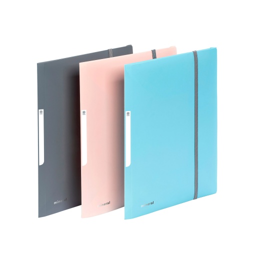 Pasta de elásticos A4 VIQUEL Mineral lombada de 15mm sortidas