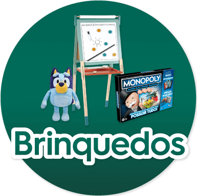 Brinquedos: Stitch, Monopoly e Quadro duplo magnético/ardósia
